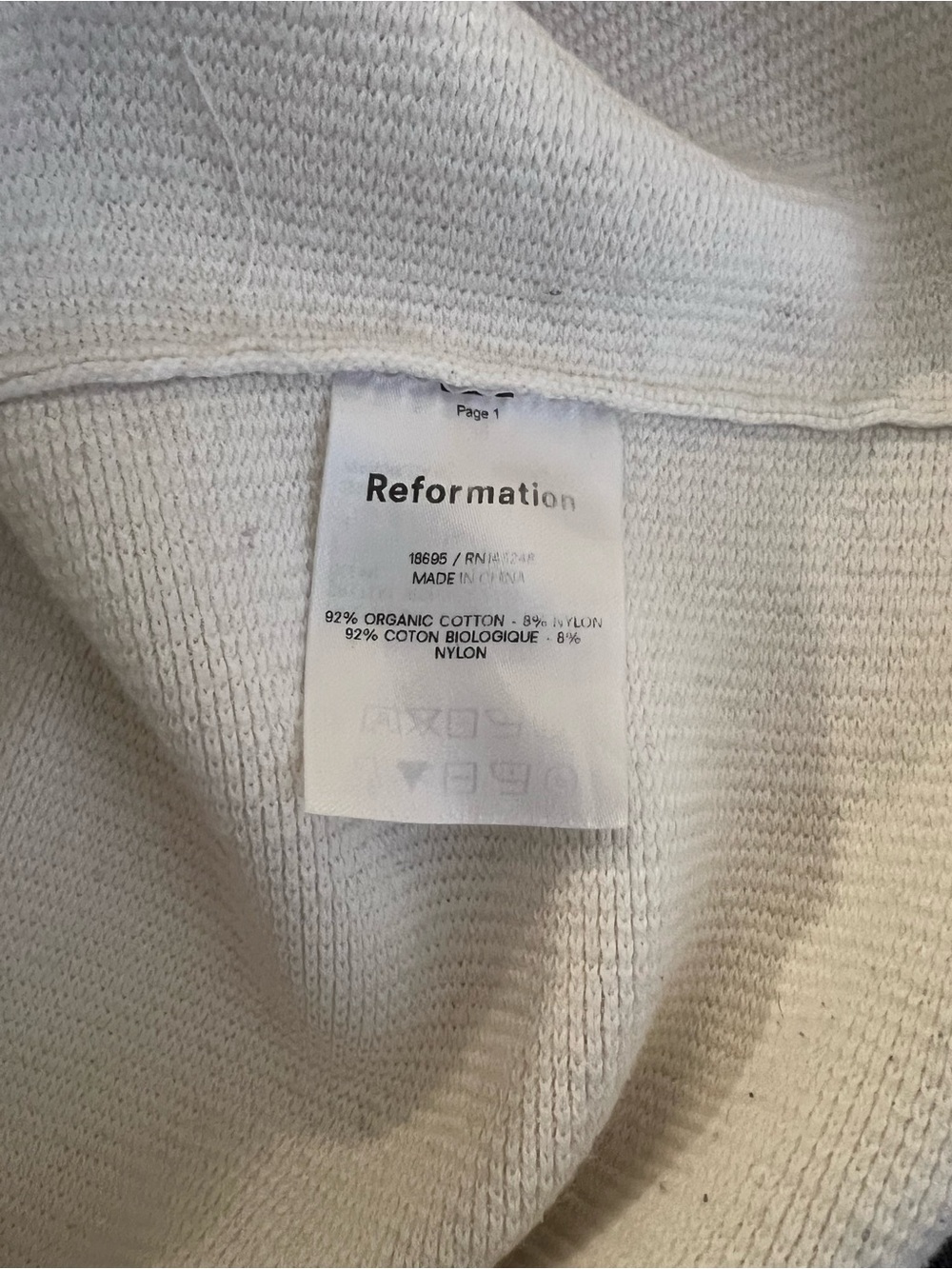 Reformation White Ribbed Tank Top - Picture 7 of 8